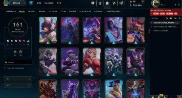 Conta ouro afundada, 161 skins 93 emotes