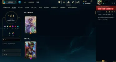 Conta ouro afundada, 161 skins 93 emotes