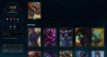CONTA LOL COM 168 SKINS + TODOS OS CHAMPS| R$1953.39 GASTOS