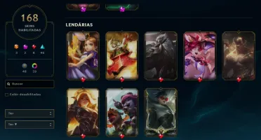 CONTA LOL COM 168 SKINS + TODOS OS CHAMPS| R$1953.39 GASTOS