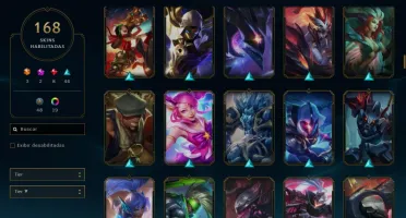 CONTA LOL COM 168 SKINS + TODOS OS CHAMPS| R$1953.39 GASTOS