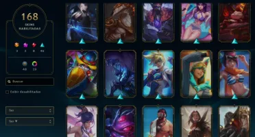 CONTA LOL COM 168 SKINS + TODOS OS CHAMPS| R$1953.39 GASTOS