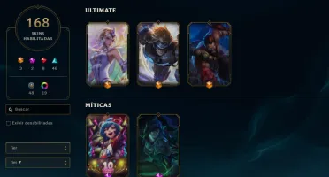 CONTA LOL COM 168 SKINS + TODOS OS CHAMPS| R$1953.39 GASTOS