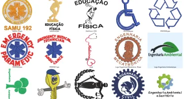+D 300 Matrizes tipo PES para bordados com tema Profissões