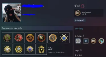 Conta CSGO 12 anos com 10 medalhas 977 vitorias competitivas