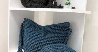 Bolsa Redonda Round Bag em Crochê
