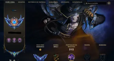 CONTA  QUENTE DE LOL MUITA SKIN