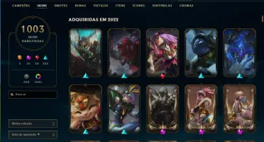 CONTA  QUENTE DE LOL MUITA SKIN