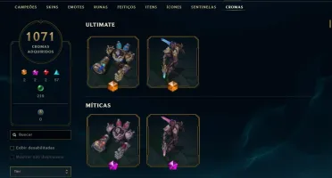 CONTA  QUENTE DE LOL MUITA SKIN