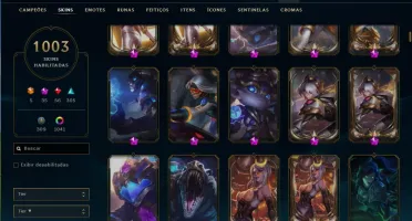 CONTA  QUENTE DE LOL MUITA SKIN