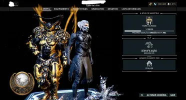 Conta Warframe MR 21 com 3500 platinas e 34 warframe prime