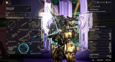 Conta Warframe MR 21 com 3500 platinas e 34 warframe prime