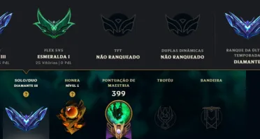 Conta Lol Diamante 3 Atual, 3 Splits Mestre, 86 Skins Lends