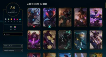 Conta Lol Diamante 3 Atual, 3 Splits Mestre, 86 Skins Lends