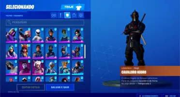 Fortnite Cavaleiro Negro - Ikonik - Muitas Skins