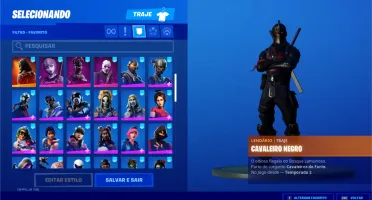 Fortnite Cavaleiro Negro - Ikonik - Muitas Skins