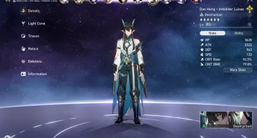 AR 68 - Dan Heng IL c/Cone 5* LV 2 + Seele + Luocha + Brony