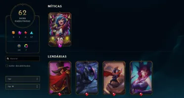 Conta Diamante IV 103 campeões 62 skins 13k E.A.