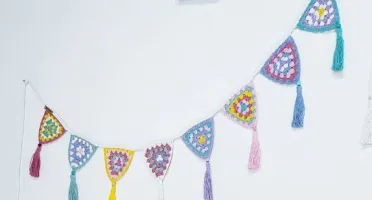 Varal de Bandeirinhas Pastel