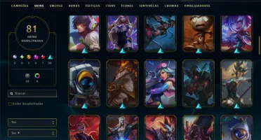 Unranked com 110 Champs e 81 Skins ( SUP / JG / MID )