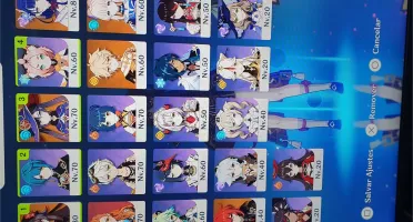 Conta AR 50 Hu Tao, Shogun , Kokomi, Mona, Diluc