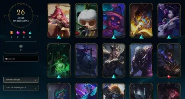 Vendo Smurf Prata 2 com 26 skins e ainda tem Skin do Yasuo