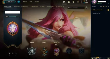 Vendo Smurf Prata 2 com 26 skins e ainda tem Skin do Yasuo
