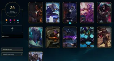 Vendo Smurf Prata 2 com 26 skins e ainda tem Skin do Yasuo