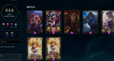 Conta League of Legends RARA com 444 SKINS 