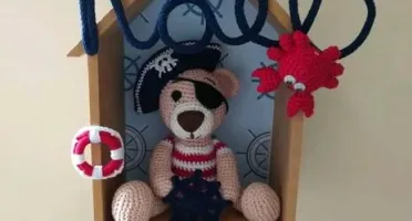 Porta Maternidade Urso Pirata