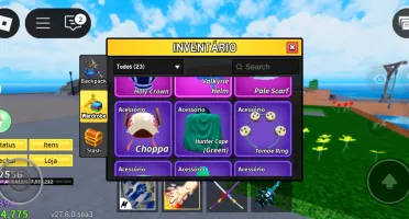 Conta roblox com roube um brainrot e blox fruits
