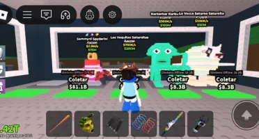 Conta roblox com roube um brainrot e blox fruits