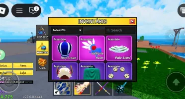 Conta roblox com roube um brainrot e blox fruits