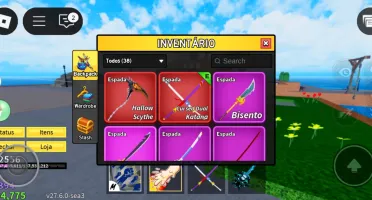 Conta roblox com roube um brainrot e blox fruits