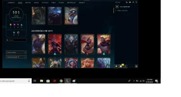 CONTA GOLD 3 LOL COM 101 SKINS E VARIOS ICONES