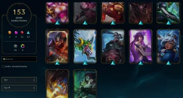 Vendo conta de lol com mais de 1100 reais em skin