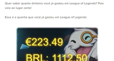 Vendo conta de lol com mais de 1100 reais em skin