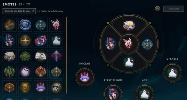 Conta borda Platina 110 campeões 79 skins league of legends