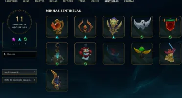 Conta borda Platina 110 campeões 79 skins league of legends