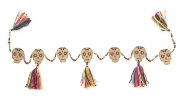 Cordão Decorativo Caveira Mexicana Duplo