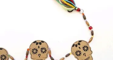 Cordão Decorativo Caveira Mexicana Duplo