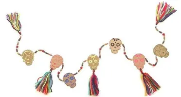 Cordão Decorativo Caveira Mexicana Duplo