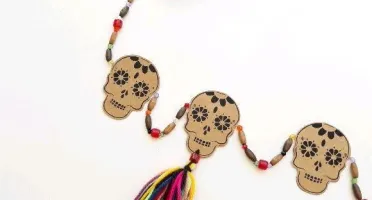 Cordão Decorativo Caveira Mexicana Duplo