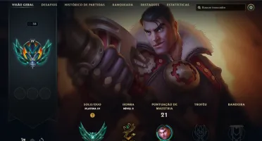 Conta Platina 4 | 60% Win - Lol (League Of Legends) Elomoon