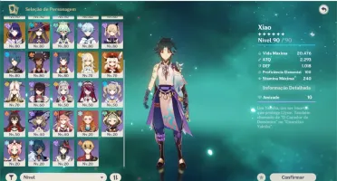 Genshin Impact AR57 - 11 personagens 5*, 3 armas 5*