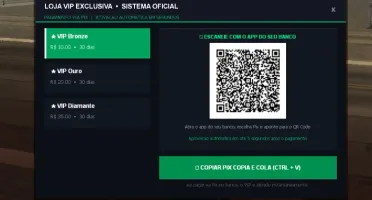 Script Painel Loja VIP Automática In-Game para Servidor MTA: