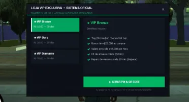Script Painel Loja VIP Automática In-Game para Servidor MTA: