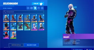 Conta Fortnite - Season 4 full + Galaxy + Tubarão Mako
