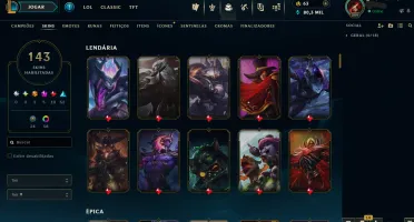 Conta Mestre 150pdl +, mmr de Grão Mestre, com skins míticas