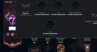 Ferro 4 com TODOS os Champs e 277 Skins (Mais de 300 Jogos)